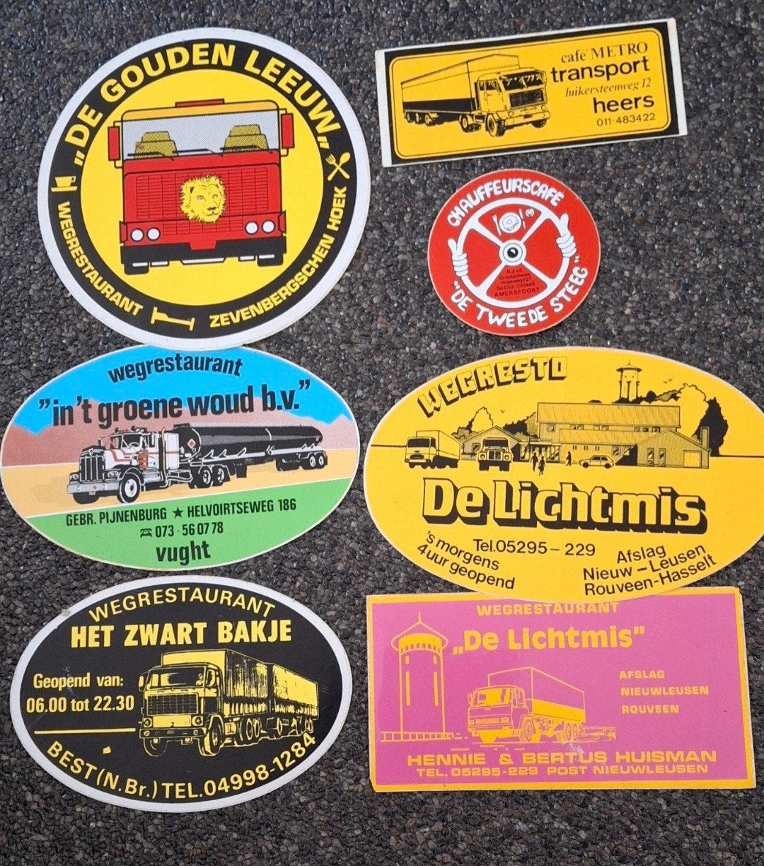 lot stickers truck wegrestaurant Nederland, Ophalen of Verzenden, Zo goed als nieuw, Auto of Motor