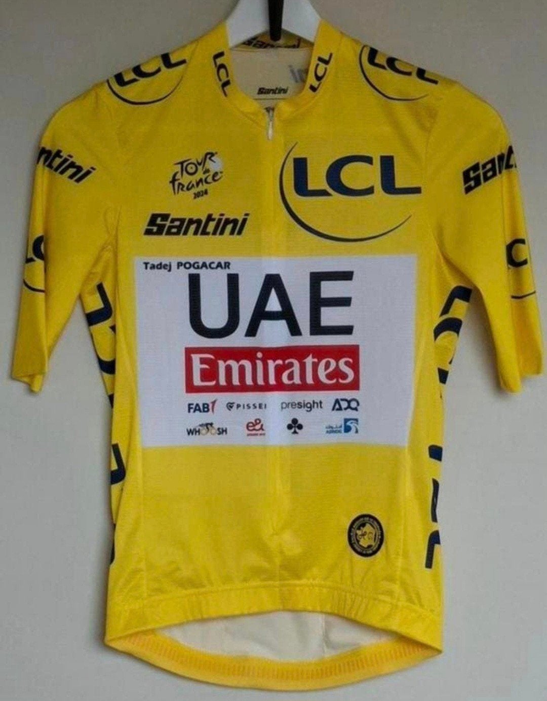 Gele trui Tour 2024 "Pogacar" maat S, Ophalen of Verzenden
