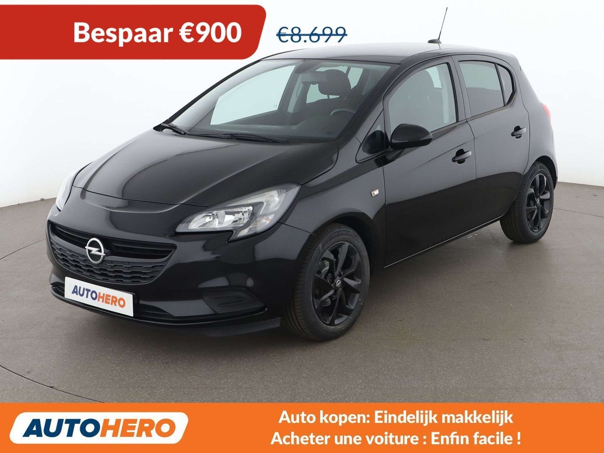 Opel Corsa 1.4 Color Edition (bj 2018), Auto's, Stof, Gebruikt, Zwart, 151 g/km
