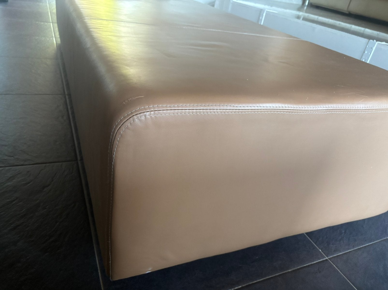 Zitbanken 3 stuks echt leder, gratis af te halen!, Huis en Inrichting, Ophalen, Gebruikt