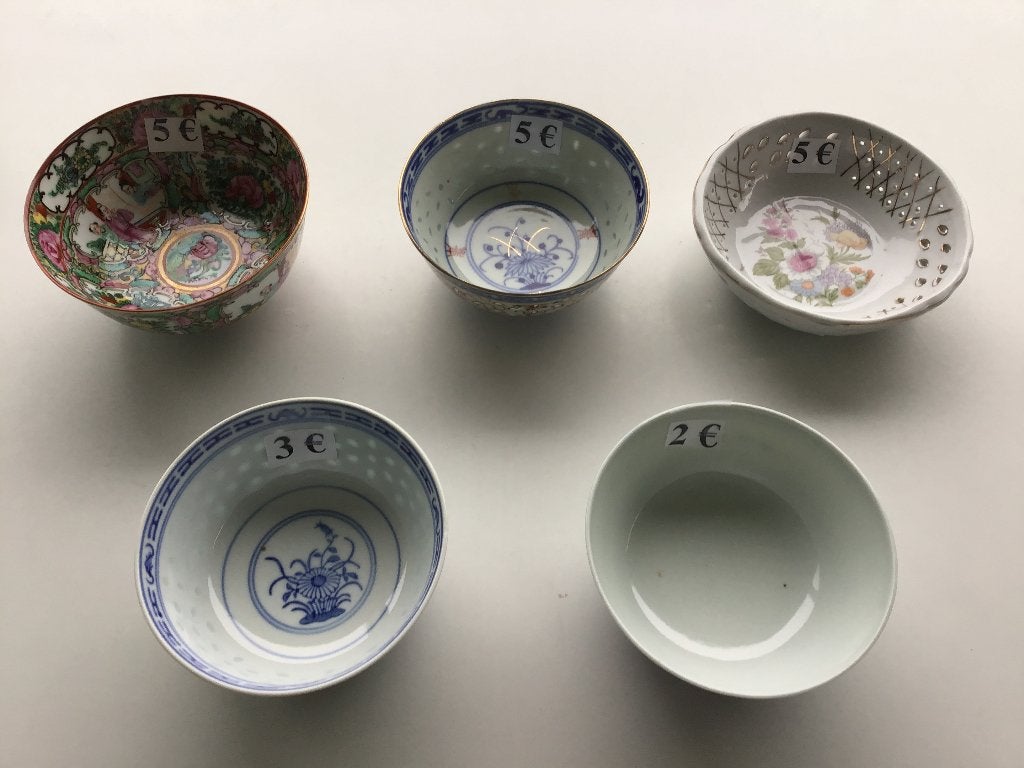 9 mooie Chinese schaaltjes, Ophalen of Verzenden