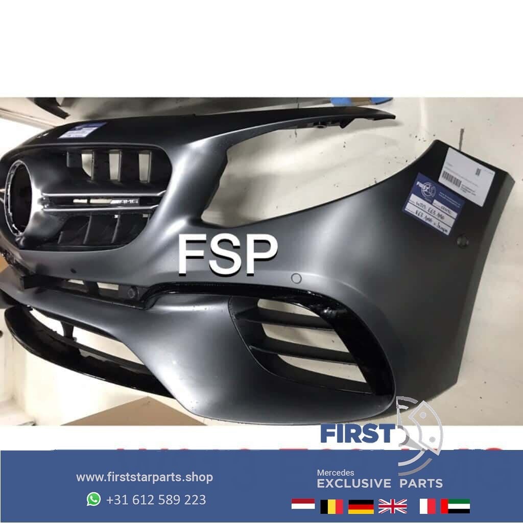 W213 E63 AMG Voorbumper COMPLEET Mercedes 2020 bumper origin, Gebruikt, -, Voor, Ophalen of Verzenden