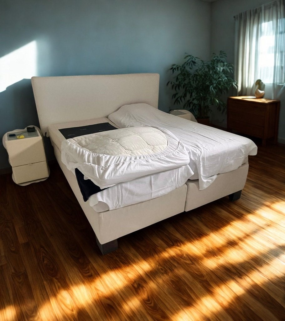 Pakket inboedel: tafels, stoelen, rotanset, boxspring, ..., Huis en Inrichting, Ophalen
