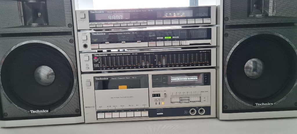 technics midi hifi-toren 315 series, Enlèvement, Utilisé, Deck cassettes ou Lecteur-enregistreur de cassettes, Autres marques