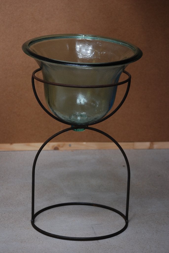 vaas op staander, Ophalen, Gebruikt, 50 tot 75 cm, Glas