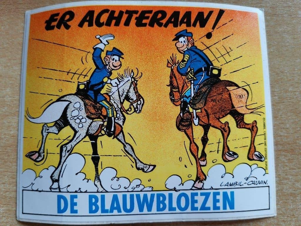 Autocollant bande dessinée Les Tuniques bleues, Collections, Enlèvement ou Envoi, Autres personnages, Neuf, Image, Affiche ou Autocollant