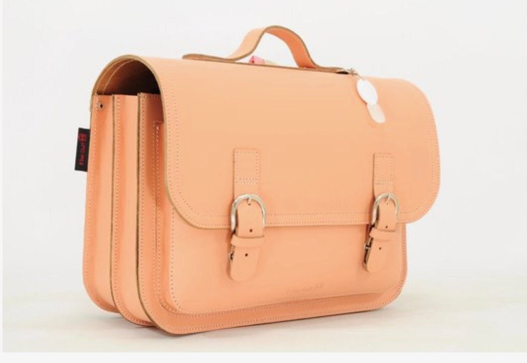 Lederen boekentas Own Stuff - Peach kleur, Enlèvement, Comme neuf