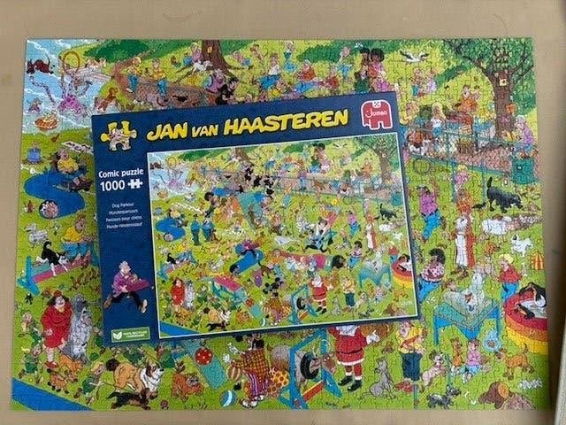 Jan Van Haasteren Puzzel - Het hondenparcours 1000, Hobby en Vrije tijd, Denksport en Puzzels, Ophalen of Verzenden, 500 t/m 1500 stukjes