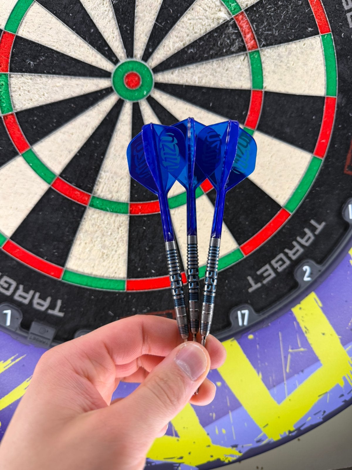 Target japan mizu series 01 swiss points 24G, Sport en Fitness, Darts, Ophalen, Zo goed als nieuw