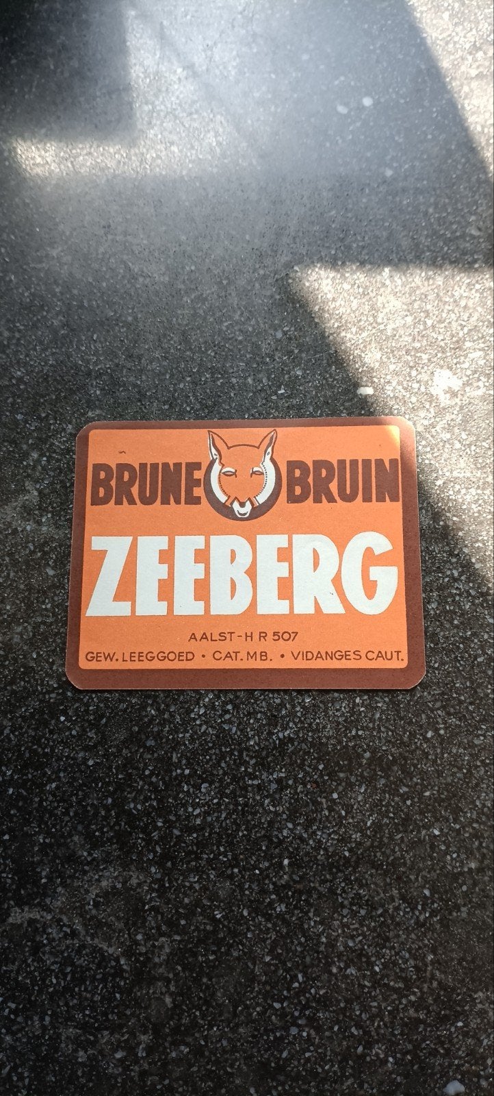 Oud bieretiket bruin oude br. ZEEBERG AALST, Enlèvement ou Envoi