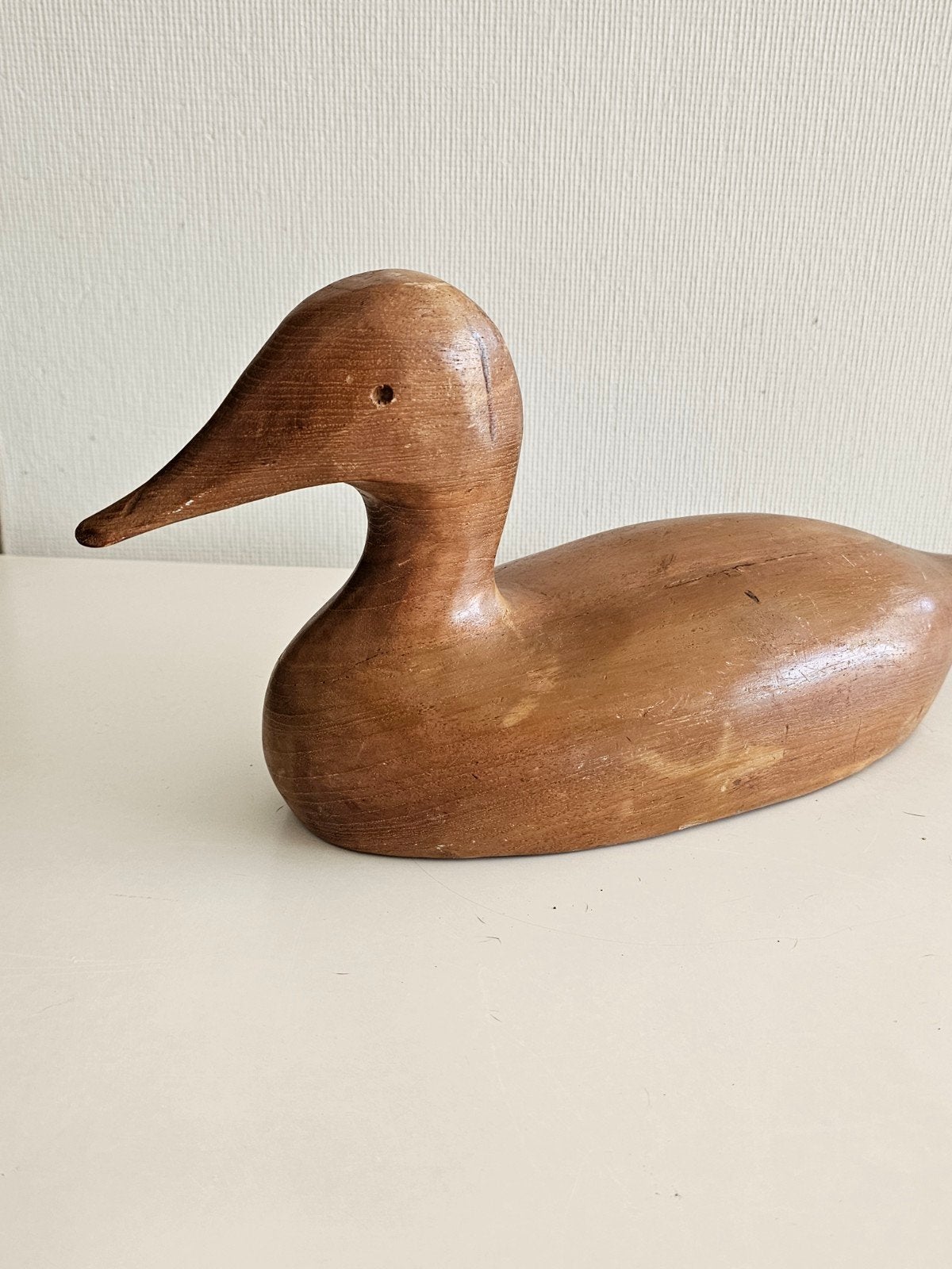 sculpture en bois artisanale oiseau d'eau scandinave, Enlèvement ou Envoi