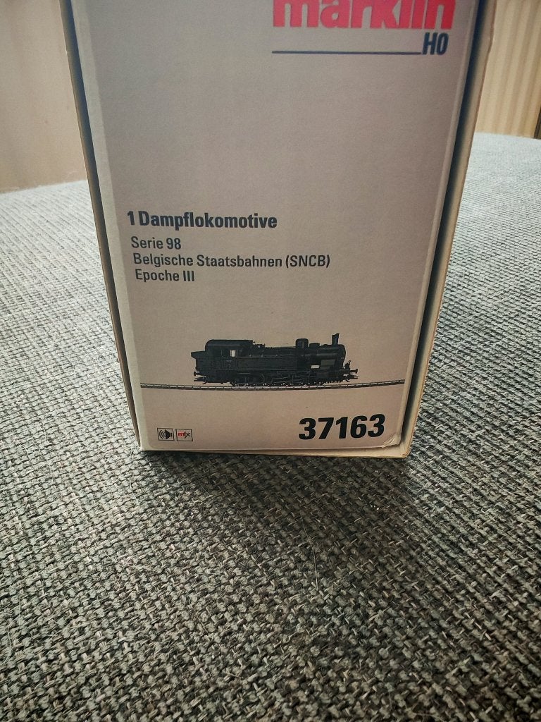Märklin 37163-Locomotive à vapeur SNCB Série 98 - HO, Wisselstroom, Gebruikt, Locomotief, Ophalen of Verzenden