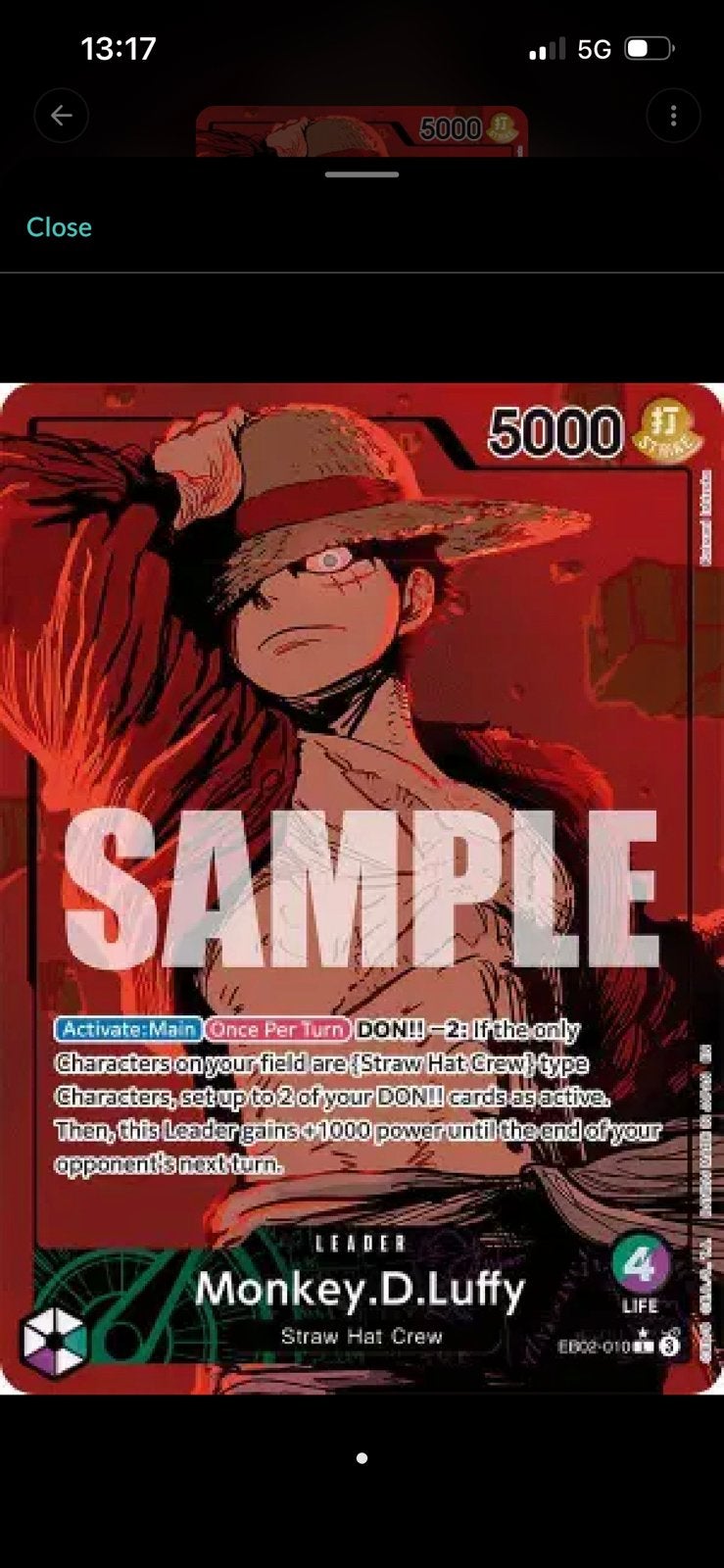 Luffy   L. EB02-010.  GEZOCHT, Ophalen of Verzenden