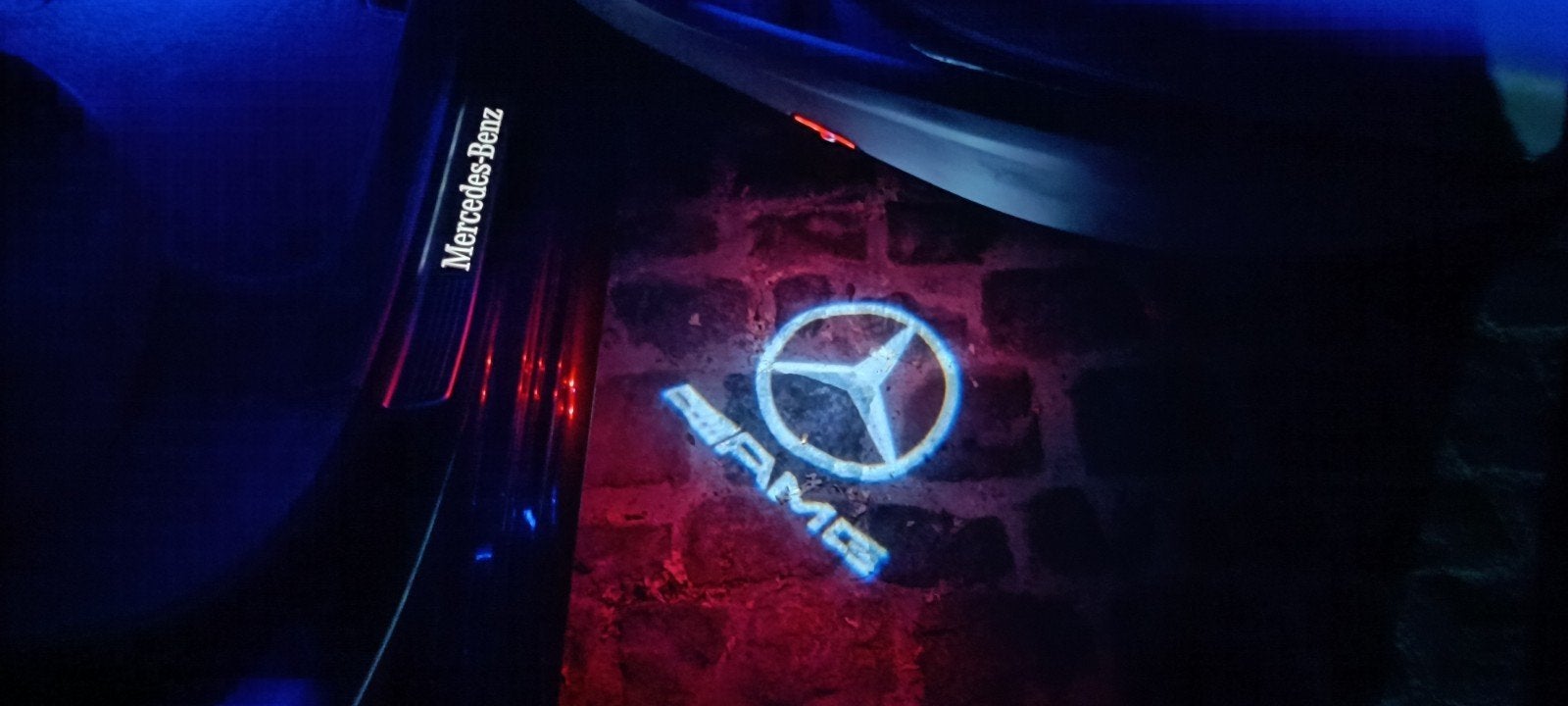 4x welkom led AMG grond projectie Mercedes W222, Auto-onderdelen, Ophalen of Verzenden