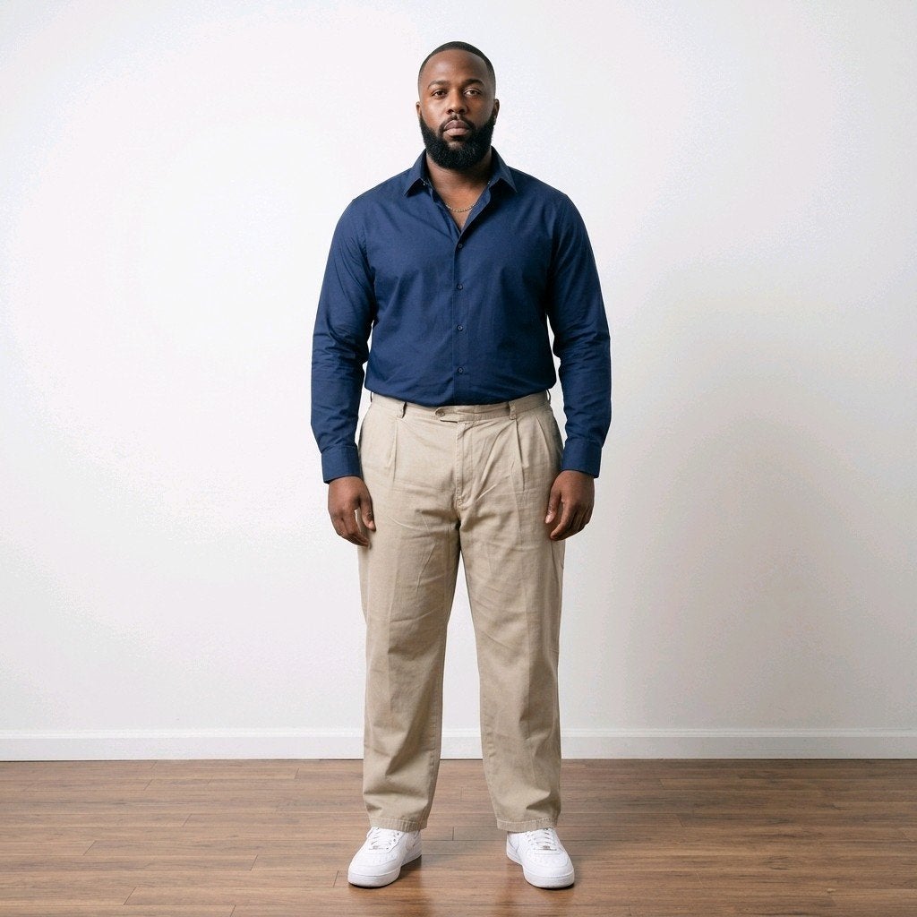 Grote maat chino broek, Beige, Nieuw, Ophalen of Verzenden, Widax