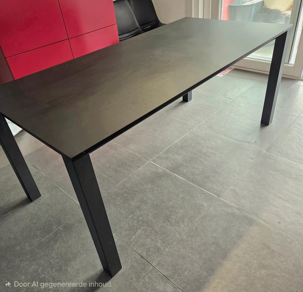 Tafel, Huis en Inrichting, Tafels | Eettafels, Ophalen, Kunststof, Gebruikt, 50 tot 100 cm