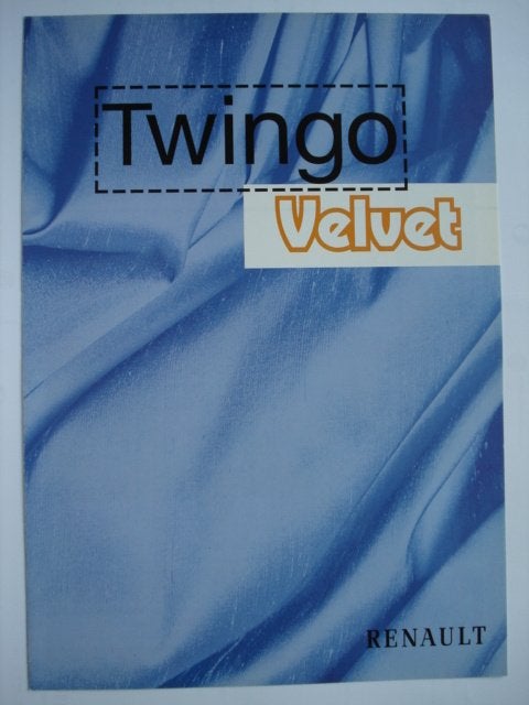 Renault Twingo Velvet 1997 Brochure Catalogue Prospekt, Boeken, Auto's | Folders en Tijdschriften, Verzenden, Gelezen, Renault