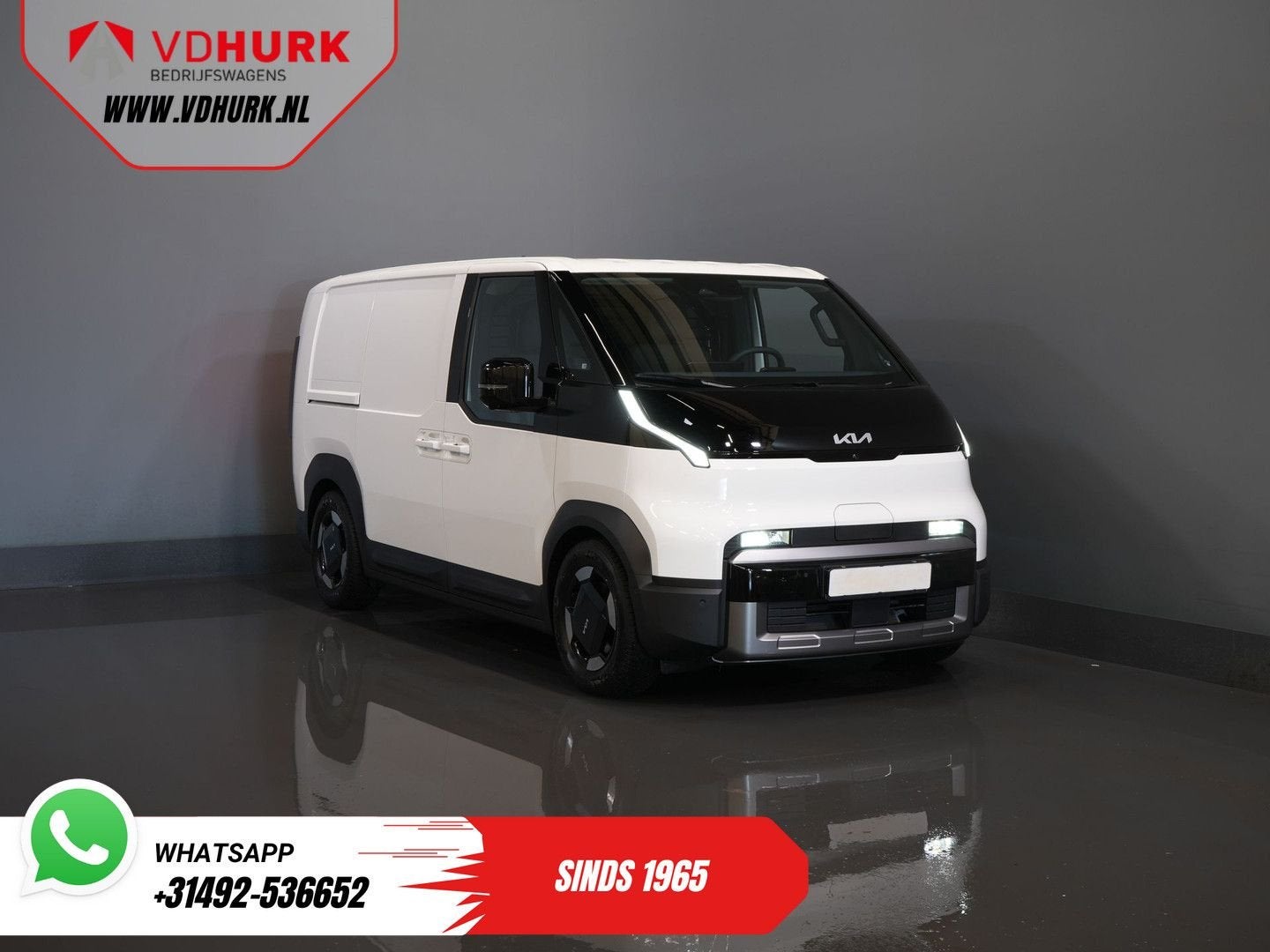 Kia PV5 Elite Executive 71.2 kWh 416 km WLTP L2 Warmtepomp/, Auto's, Bestelwagens en Lichte vracht, Automaat, Kia, Wit, Parkeersensor
