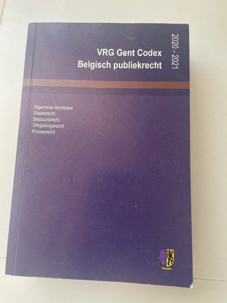 Vrg gent codex belgisch publiekrecht, Boeken, Ophalen, Nieuw