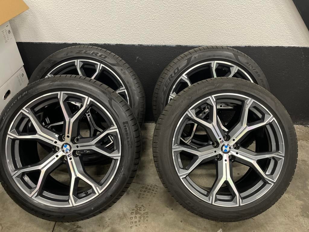 Originele BMW X5 G05 X6 M 21 velgen + Pirelli P Zero Runflat, Auto-onderdelen, Banden en Velgen, Band(en), Ophalen