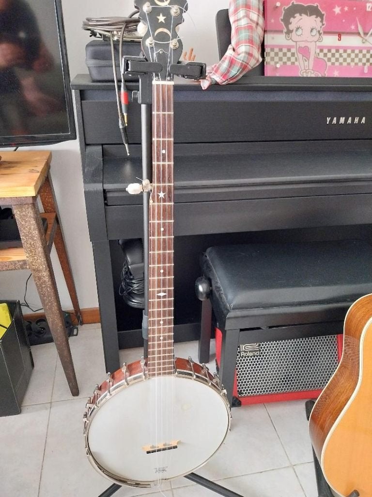 Banjo à 5 cordes, dos ouvert saga ss-10, Enlèvement ou Envoi, Utilisé, 5 cordes ou banjo Bluegrass