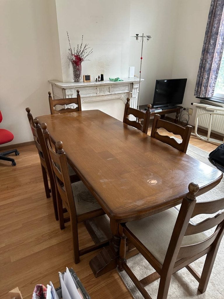 Table à manger, Maison & Meubles, Cinq personnes ou plus, Enlèvement, Utilisé, Chêne