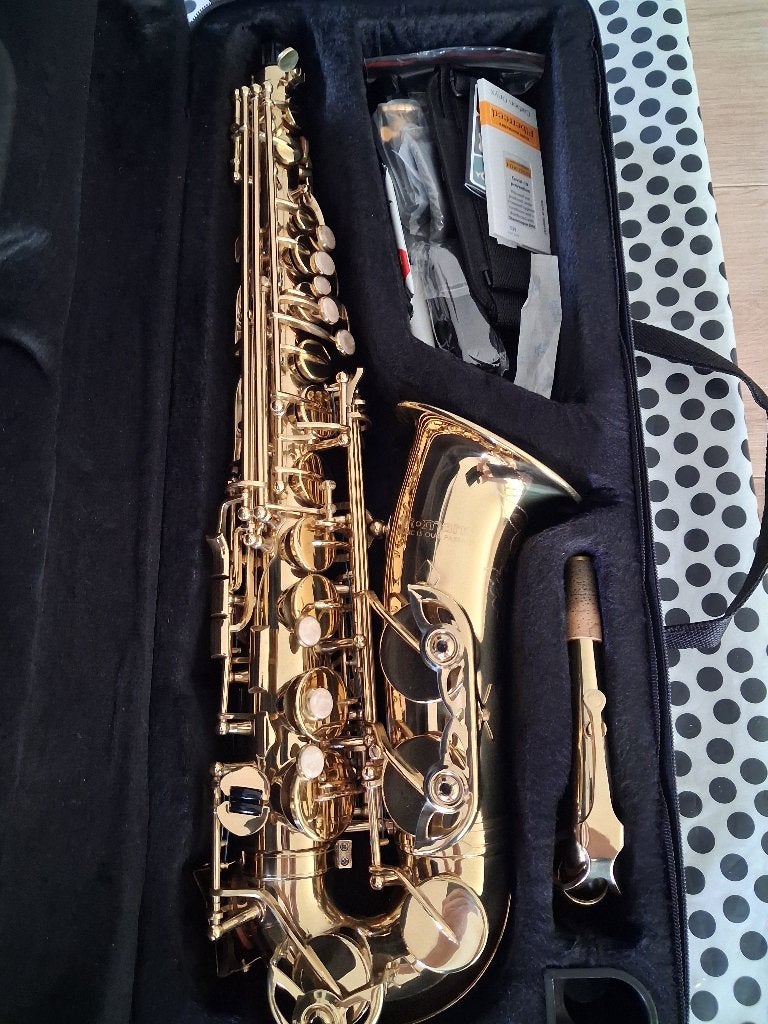 Alt saxofoon, Muziek en Instrumenten, Ophalen, Zo goed als nieuw, Alt, Met koffer