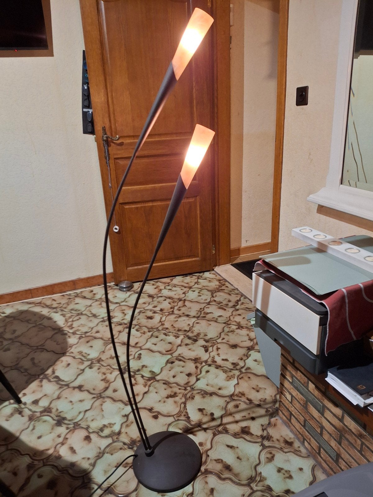 mooie design staanlamp, Ophalen, 100 tot 150 cm, Zo goed als nieuw, Metaal
