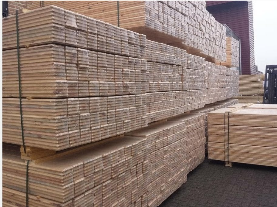 HOUTEN PARKET; 126M2 SEAPINE VLOER` MASSIEVE, 20CM, Ophalen, Modern, Hout