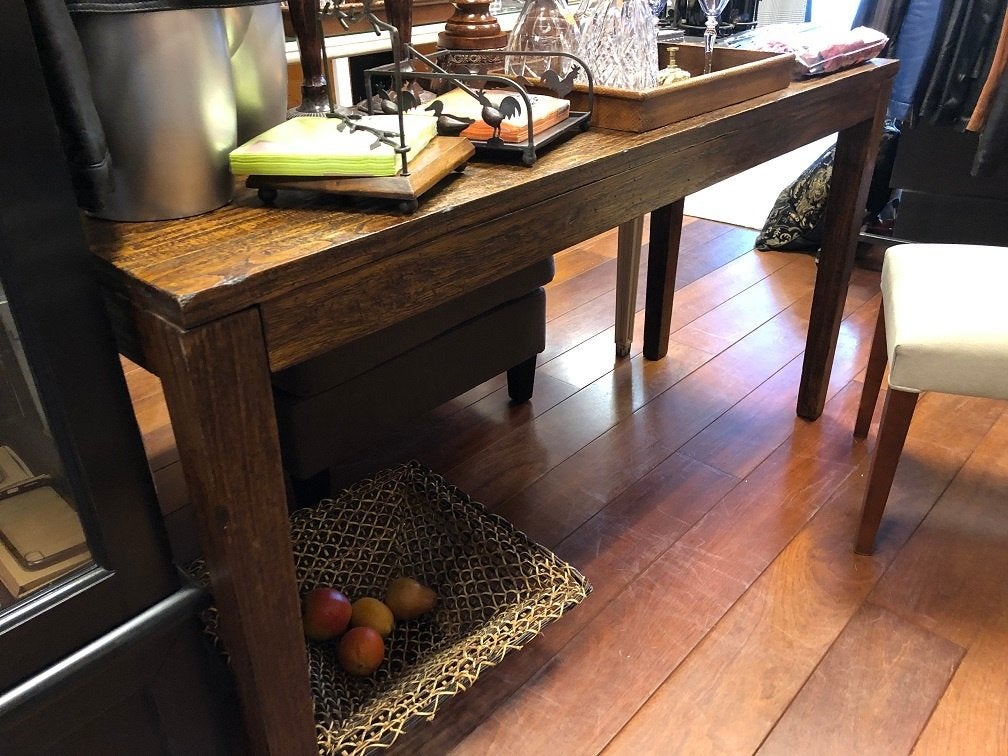 DESIGN TEAK SIDETABLE - WANDTAFEL TV-MEUBEL 150 cm. FLAMANT, Antiek en Kunst, Ophalen