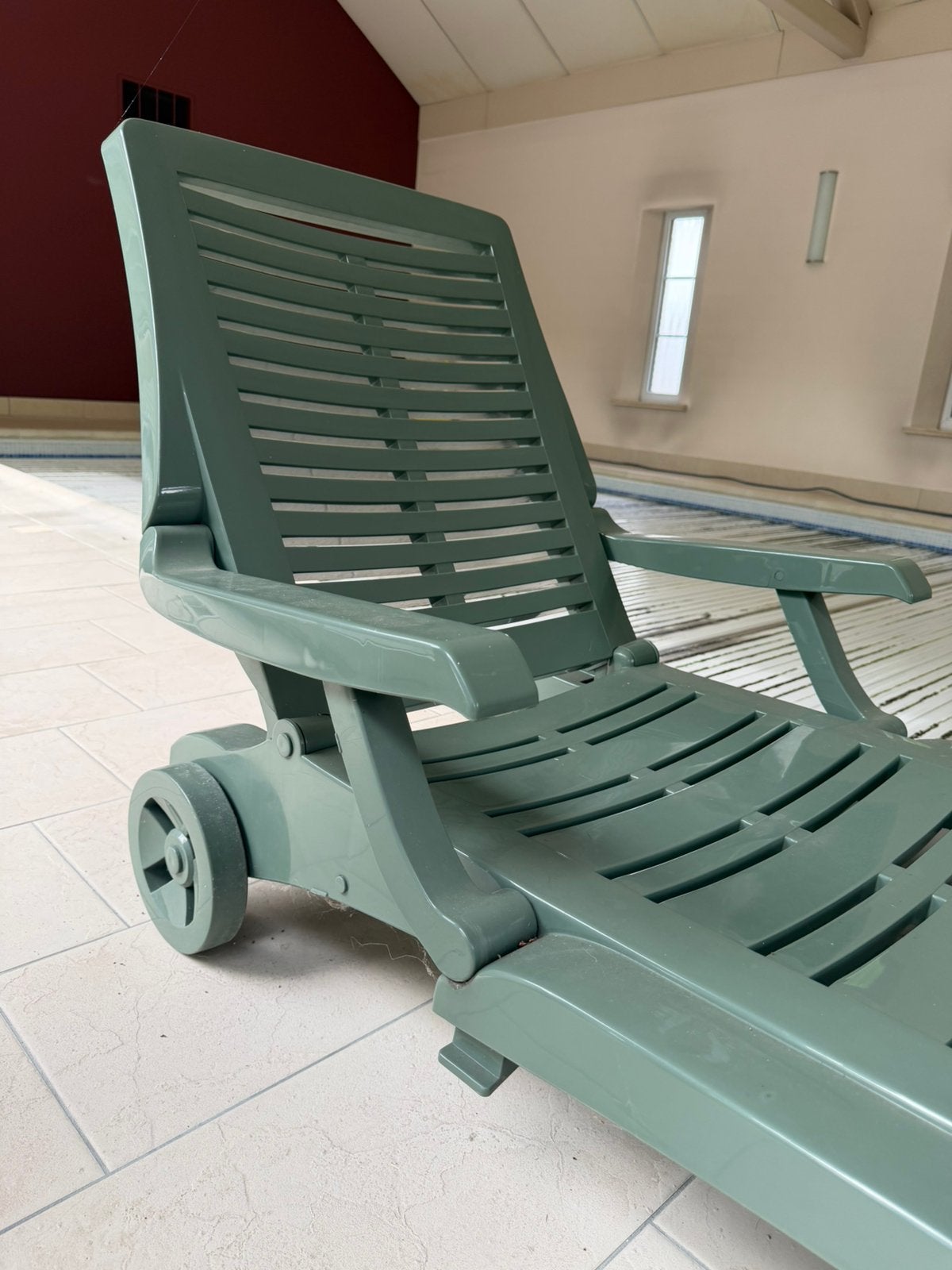 2x opvouwbare ligbedden met kussen, Tuin en Terras, Ligbedden, Zo goed als nieuw, Ophalen