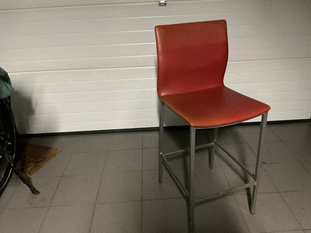 Hoge stoelen, Huis en Inrichting, Stoelen, Ophalen, Gebruikt, Vier, Leer