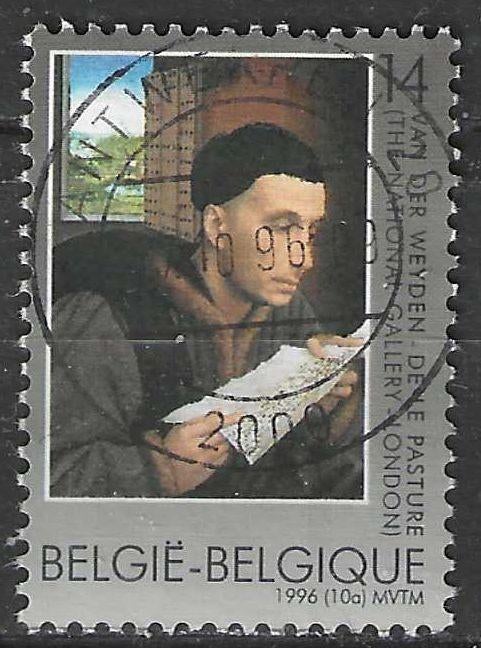 Belgie 1996 - Yvert 2658 /OBP 2655 - Lezende Man (ST), Postzegels en Munten, Verzenden, Gestempeld, Gestempeld, Kunst