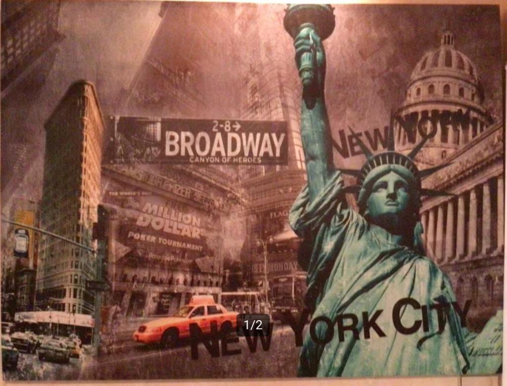 Canvas New York City Broadway decoratie, Ophalen