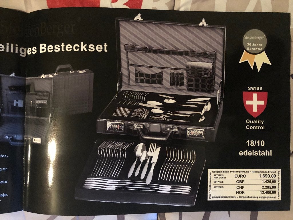 Bestek steigenberger, Ophalen, Overige materialen, Bestekset, Overige typen