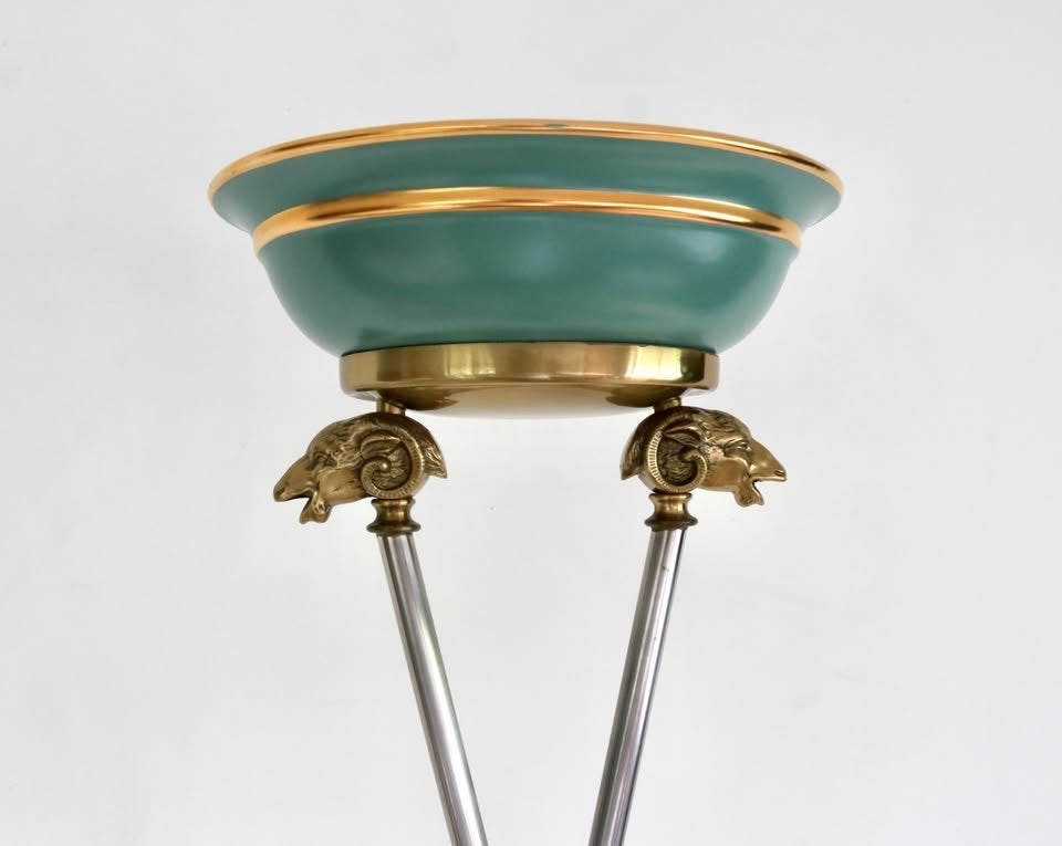 italiaanse Empire vloerlamp met marmeren voet - Vintage lamp, Antiek en Kunst, Ophalen