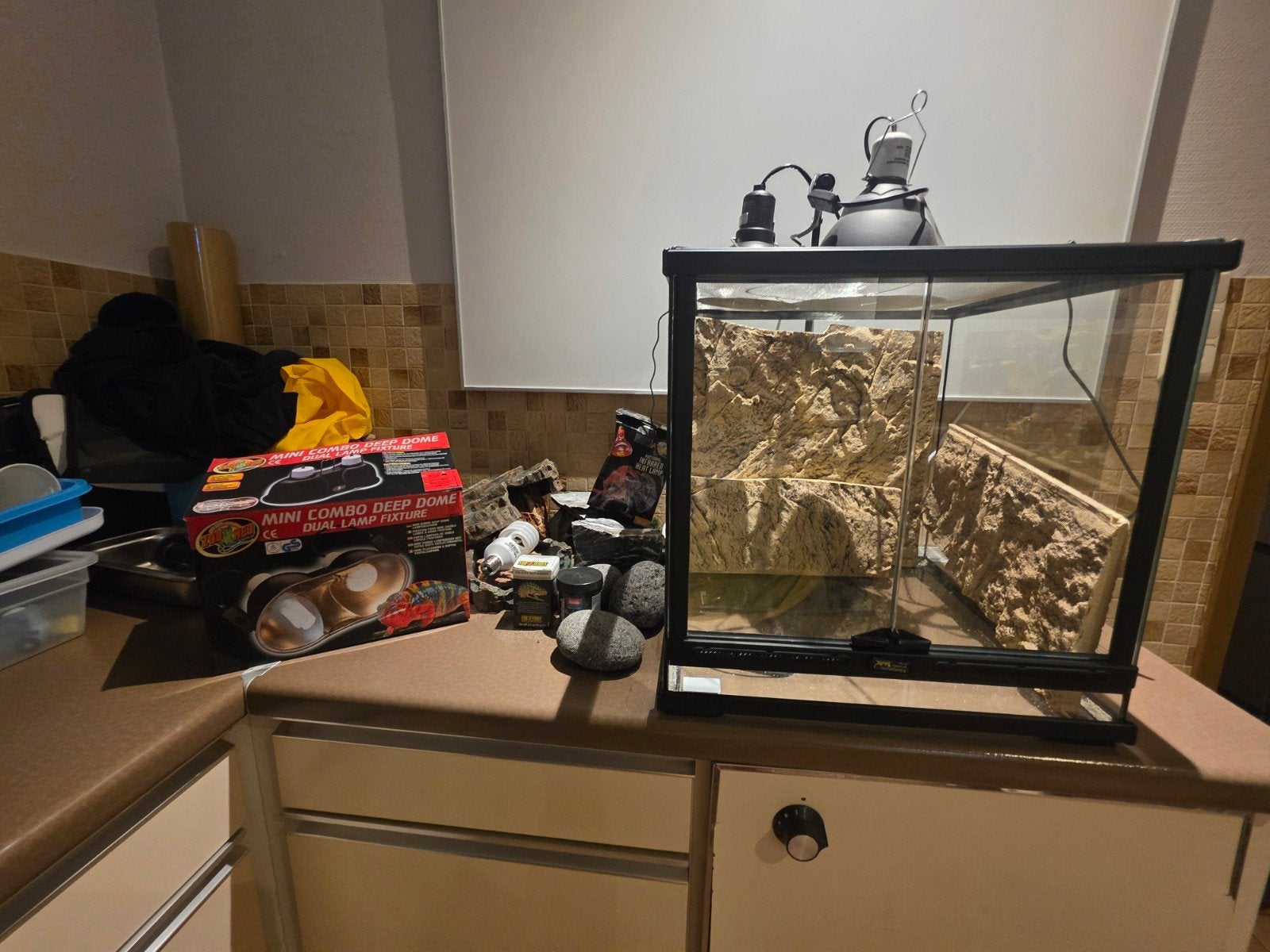 complete set terrarium en toebehoren, Ophalen, Gebruikt, Terrarium of Paludarium