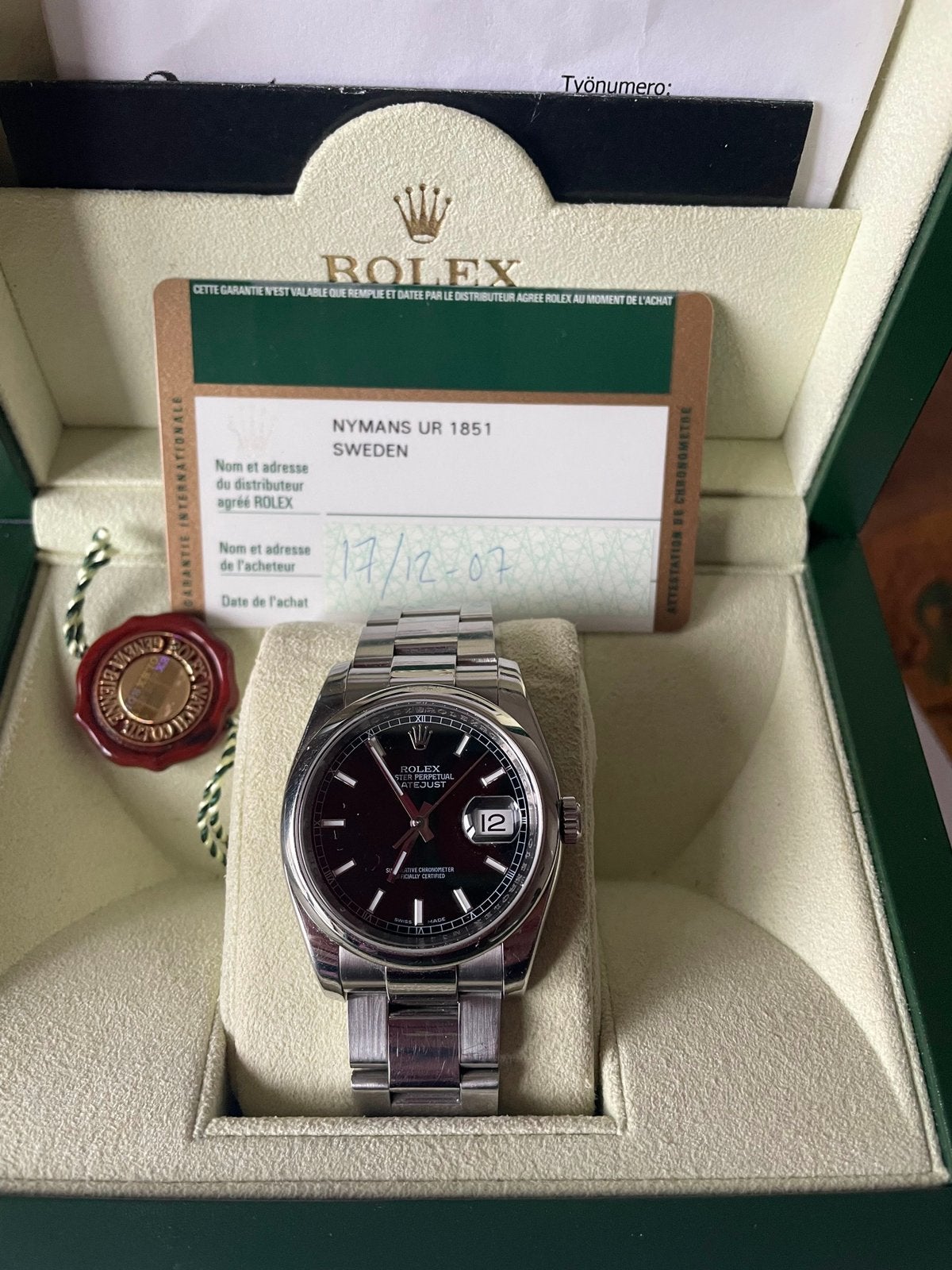 Rolex Datejust 36 Black dial Oyster, Bijoux, Sacs & Beauté, Montre-bracelet, Rolex, Enlèvement, Acier