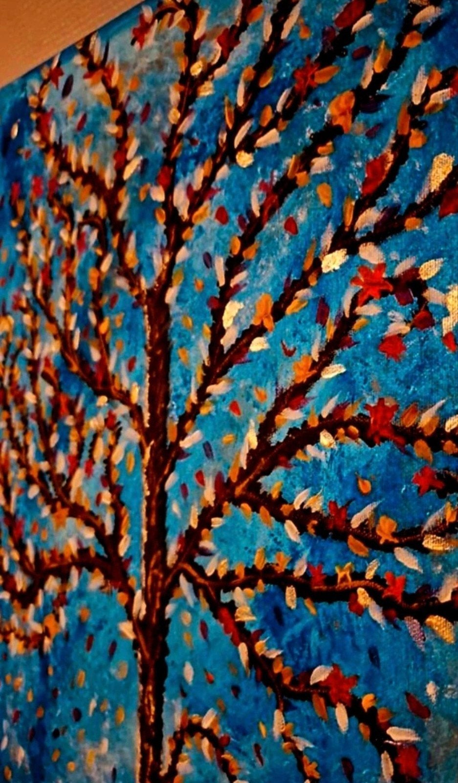 Peinture acrylique 50-40 cm, Antiquités & Art, Enlèvement, Peinture acrylique, Toile