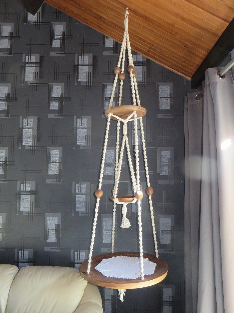 Macramé plantenhouder, Ophalen