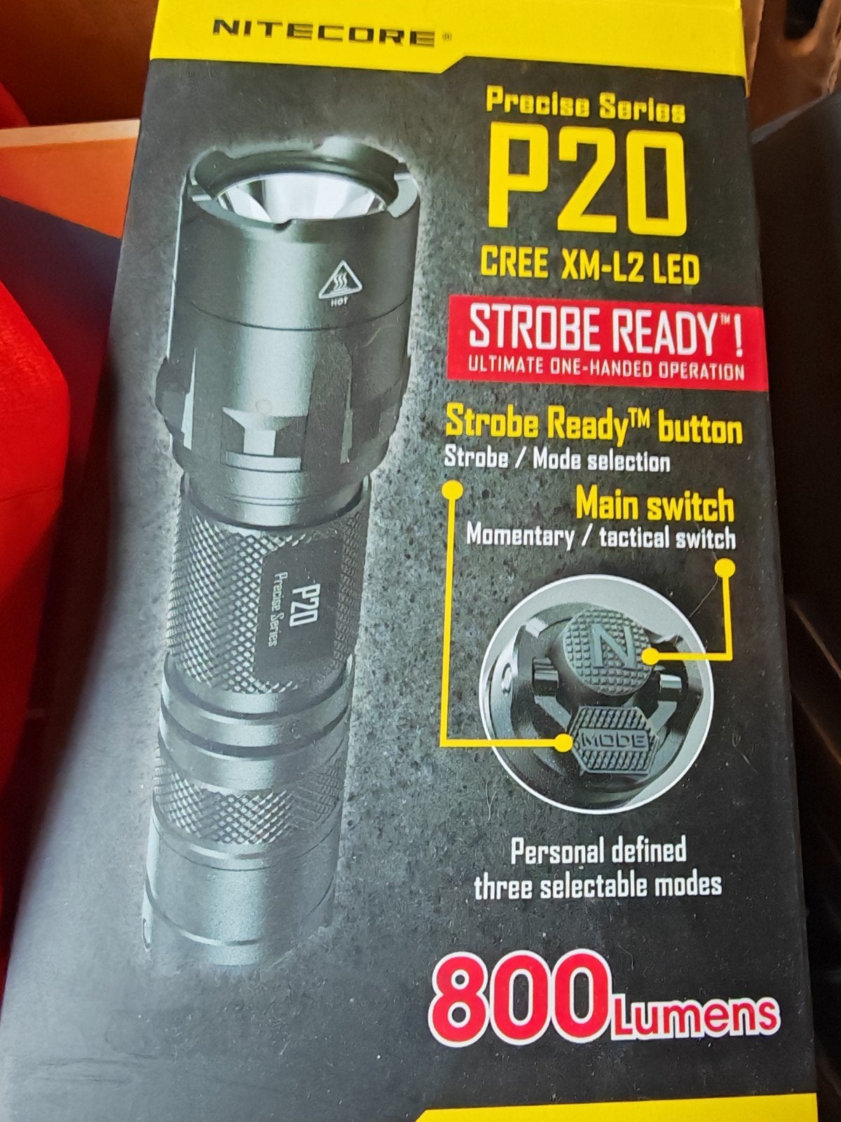 Nitecore P20 Precise Series -800 lumen zaklamp met aanraaksc, Ophalen of Verzenden, Zo goed als nieuw, Batterij