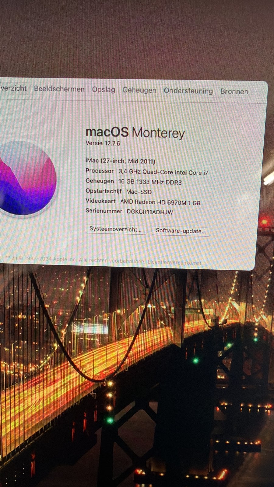 Apple iMac 27-2011,i7,16gb 1.25TB, Computers en Software, Ophalen, Gebruikt, 2 tot 3 Ghz, HDD