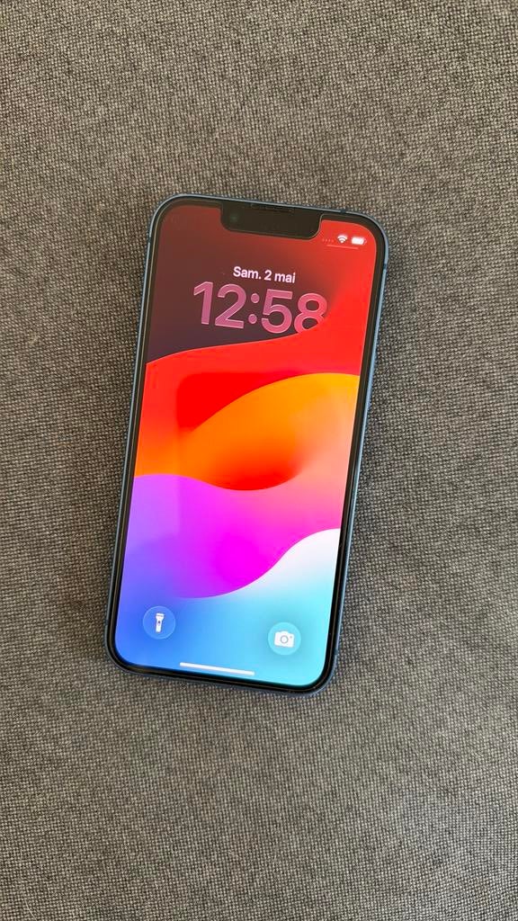 IPhone 13 mini bleu, Télécoms, 128 GB, Enlèvement ou Envoi, Comme neuf, 81 %