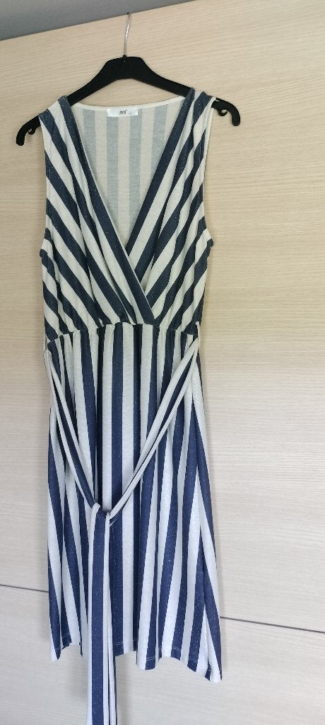 Gestreept zomers kleedje, Blauw, Ophalen of Verzenden, Zo goed als nieuw, Maat 36 (S)