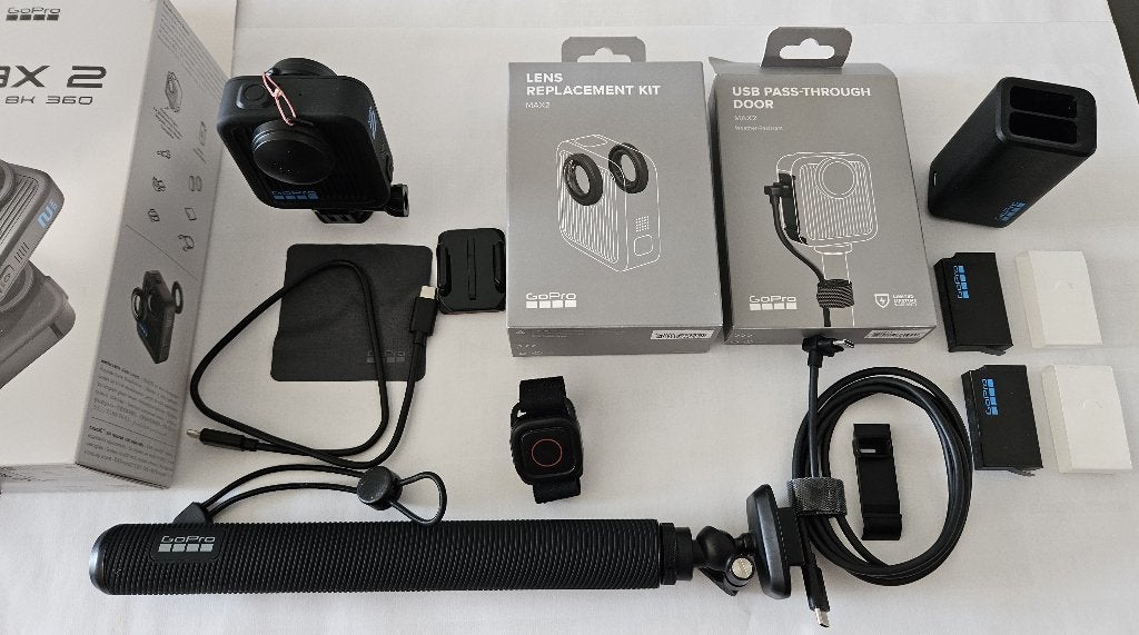 GoPro 360 MAX2 camera met accessoires, Audio, Tv en Foto, Actiecamera's, Ophalen of Verzenden, Zo goed als nieuw, GoPro