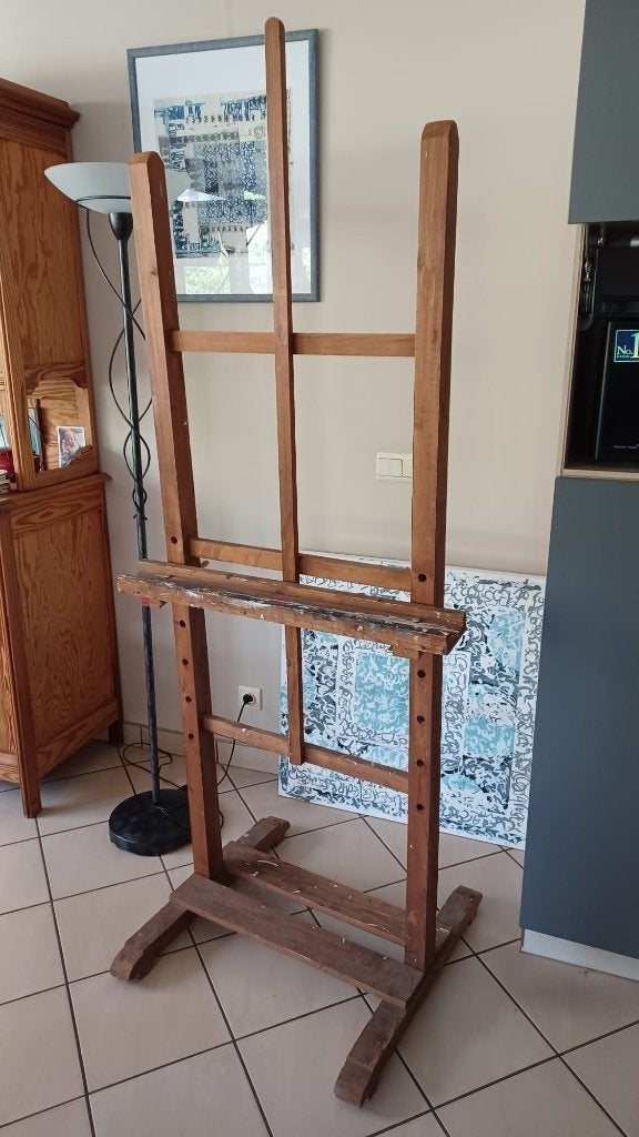 Vieux chevalet en bois (décoratif ou pour peindre), Enlèvement, Utilisé
