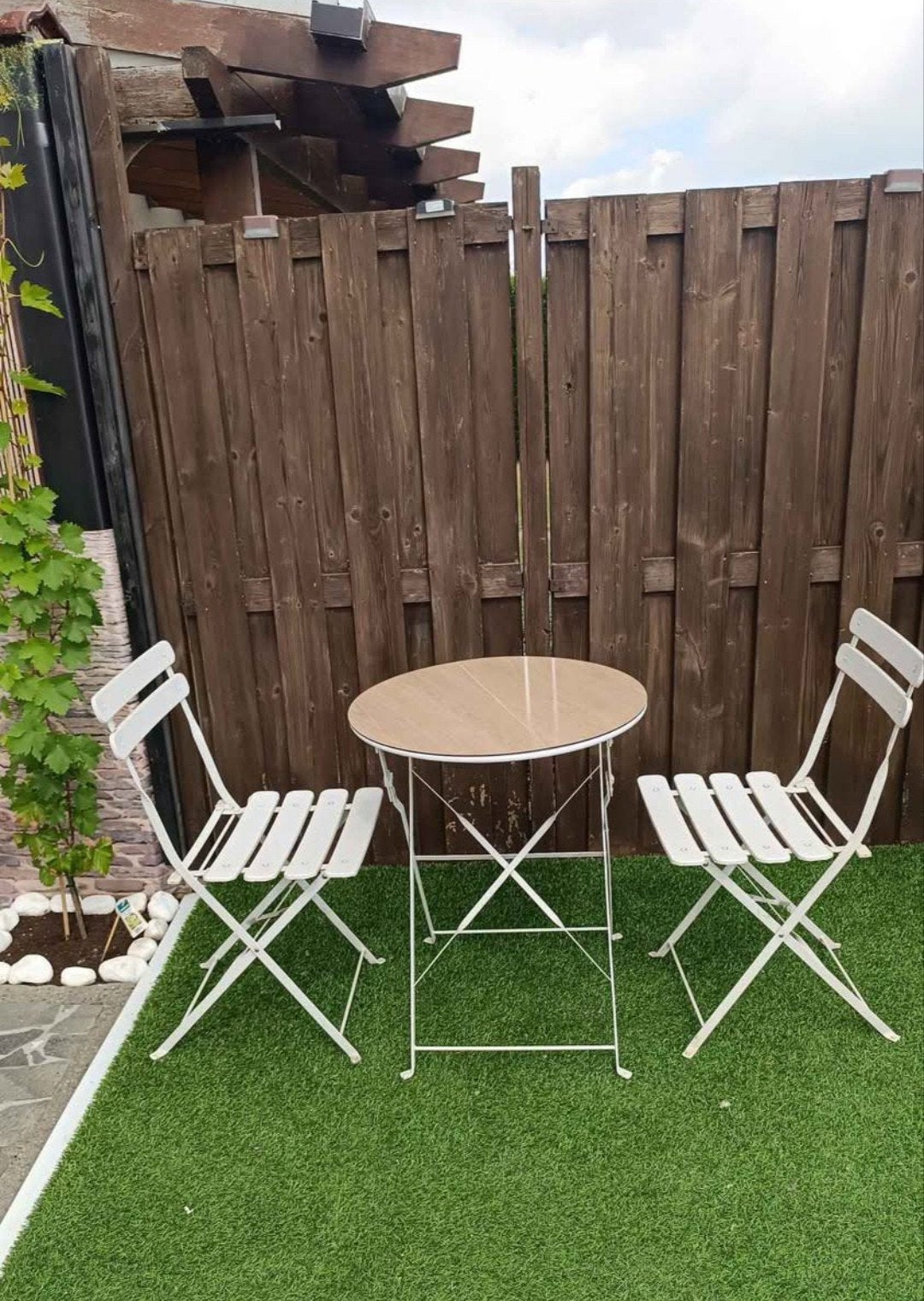 metaal Tafel+ 2 stoelen, Ophalen, 2 zitplaatsen