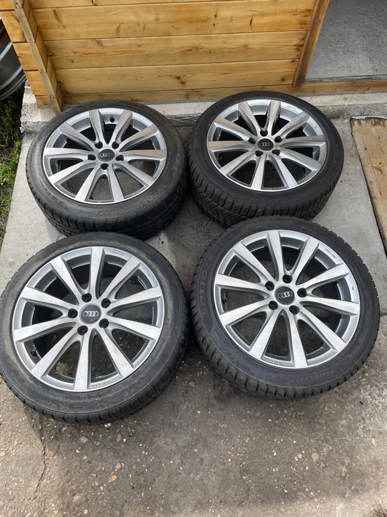 5x112 velgen met banden 17 inch Audi, Ophalen, Zo goed als nieuw