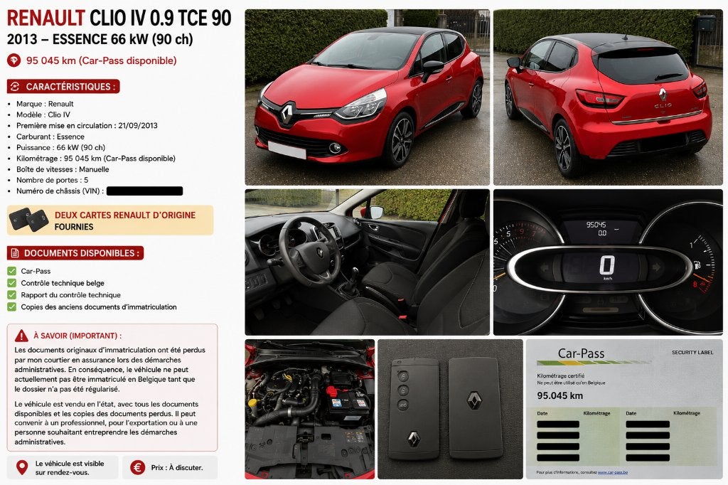 Renault clio, Autos, Rouge, Euro 5, Achat, Entreprise