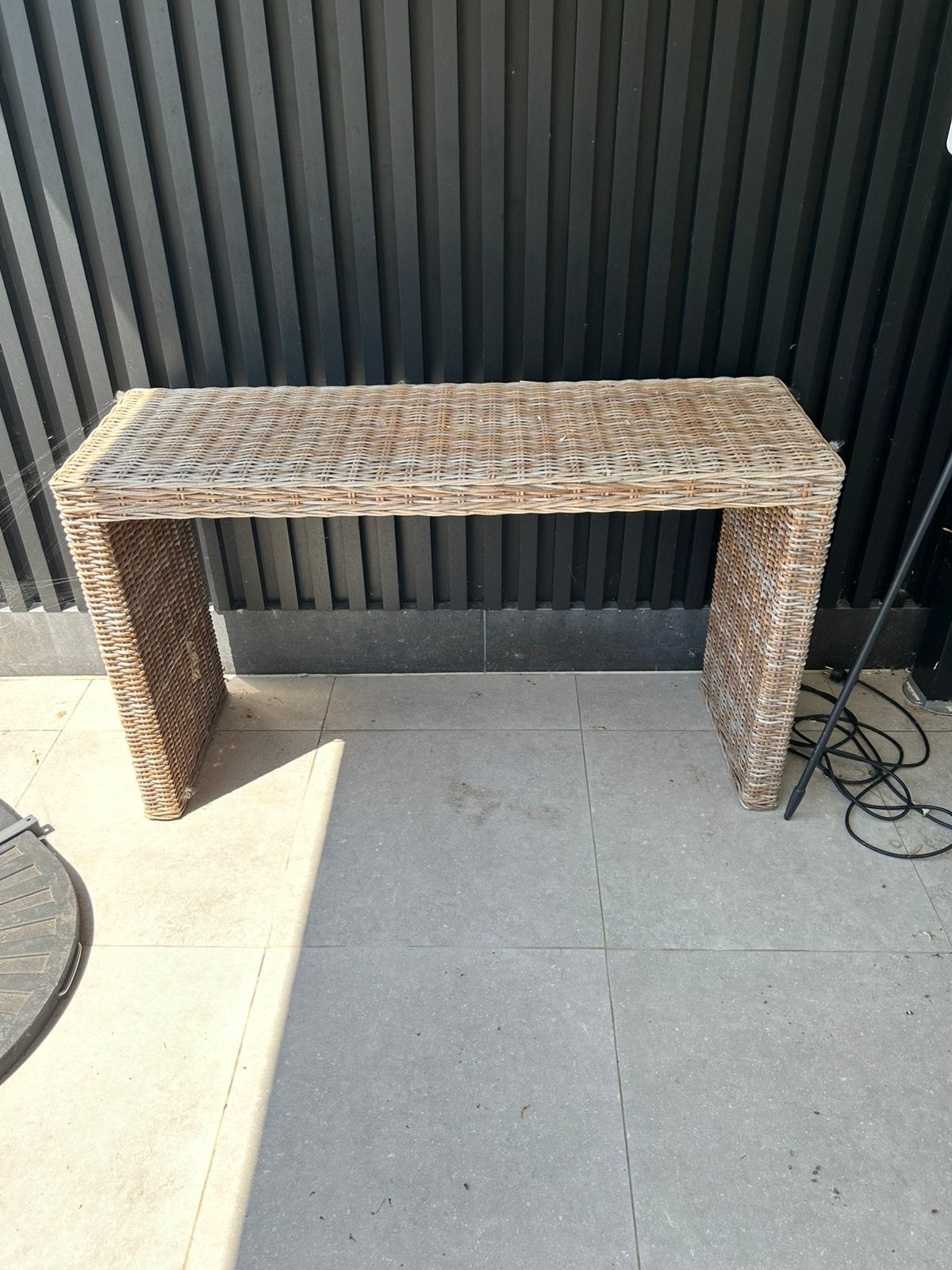 Rotan console, Ophalen, Hout, Gebruikt, Beige
